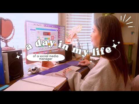 DAY IN MY LIFE as a social media manager ☕ VLOG | work flow, social tips + editing