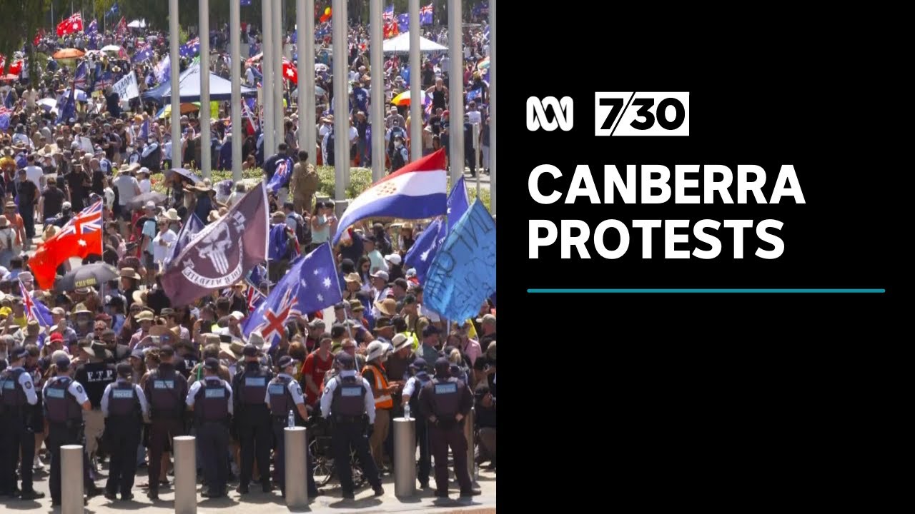 Who is behind the COVID-19 protests at Parliament House?