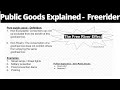 Public Goods and Their Characteristics