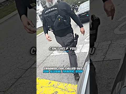 Crooked Cop Called Out For Illegal Traffic Stop 😱