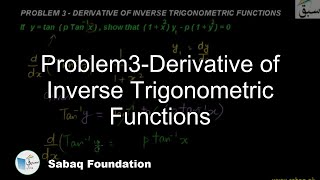 Problem3-Derivative of Inverse Trigonometric Functions