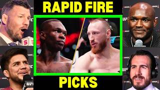 UFC Fighters "Predict" Israel Adesanya vs Joe Pyfer | UFC Seattle