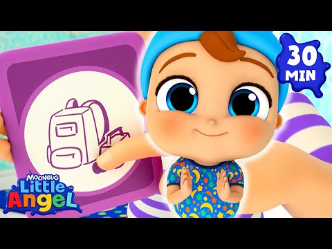 🎒Getting Ready for School | Little Angel 😇 | Kids Learn! | Nursery Rhymes | Sing Along