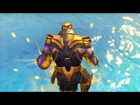 WHAT HAPPENS WHEN THANOS FALLS OFF THE MAP!? Fortnite Battle Royale