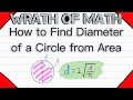 Finding Diameter and Area of Circles