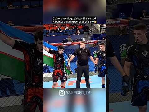 O’zbek sportchini g’alabasini o’g’irlashdi😱 Bu videoni ko’ring  #shorts #uzb #mma #ufc #uzbekistan