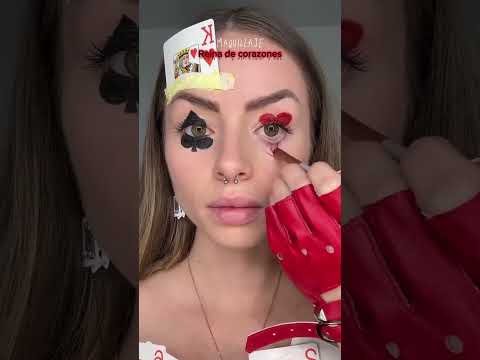 Maquillaje de Reina de corazones ♥️♠️♦️♣️ : #shorts #short #siiara_