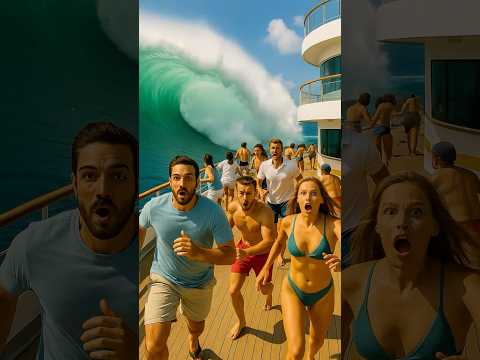 Onda Atinge Iate e arrasta tudo 😱 #vfx #iate #ocean #efeitosvisuais #shorts