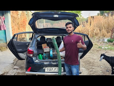 गांव में देखो कैसे खेतो में पानी चलाते हैं / सारा सामान Hyundai Grande i10 में डाल दिया 💥