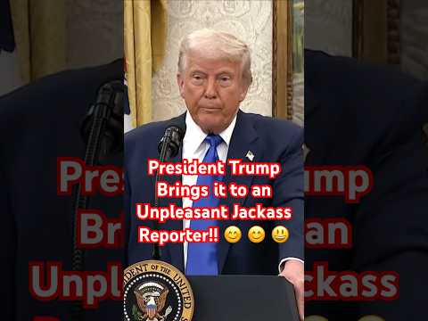 President Trump Brings it to an Unpleasant Jackass Reporter!! ๐ ๐ ๐