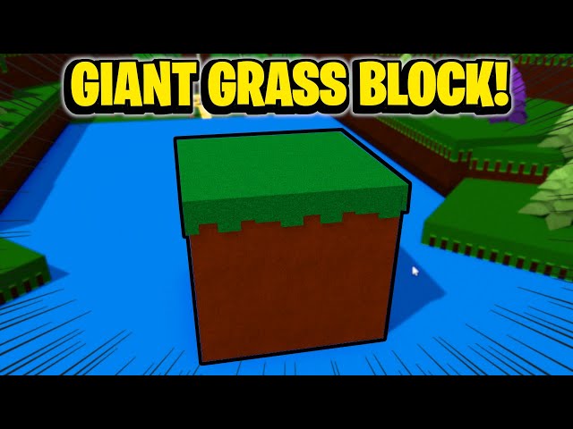 I Built A Giant Grass Block In Build A Boat For Treasure In Roblox