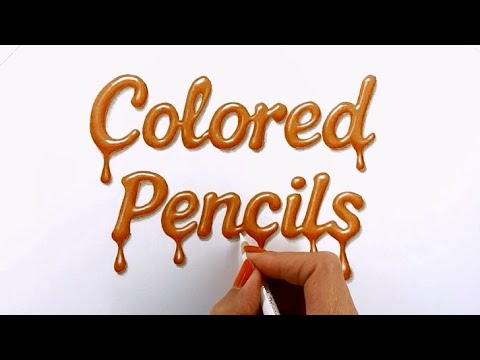 Drawing Colored Pencils Caramel Letters with Colored Pencils - Time-Lapse | Jasmina Susak