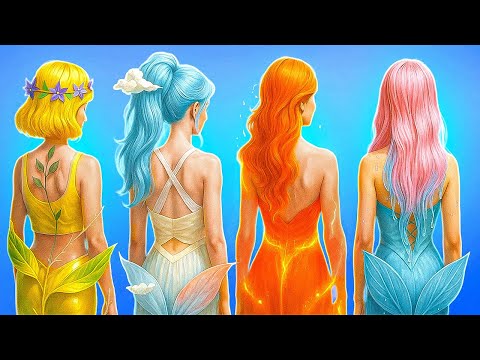 Adoptadas Cuatro Elementos 🌍🔥💧🌬️ Tierra, Aire, Fuego y Agua Hermanas en la Vida Real