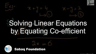 Solving Linear Equations by Equating Co-efficient