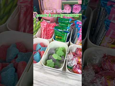 a Wicked movie candy & snack restock #wicked #wickedmovie #asmr #asmrrestock #satisfying #candy