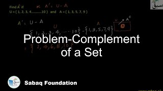 Problem-Complement of a Set