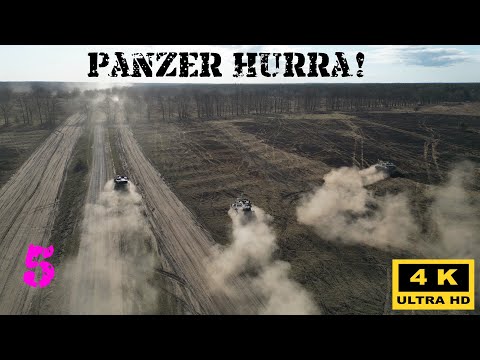 4Kᵁᴴᴰ 5/5 Panzer Hurra! Kampfpanzer Leopard 2A7 im Angriff. Die Bundeswehr trainiert den Ernstfall.