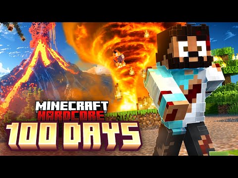 100 Days in a NATURAL DISASTERS world in Hardcore Minecraft