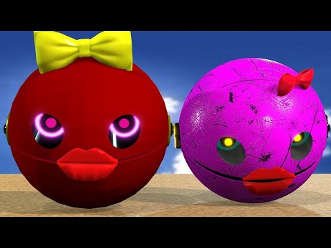 Robot Pacman vs Cartoon Cat vs Ms Pacman vs monster  Pacman X--new