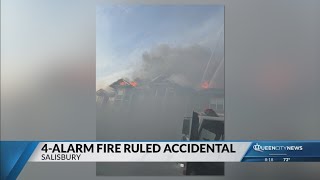 Four-alarm Salisbury apartment fire ruled accidental