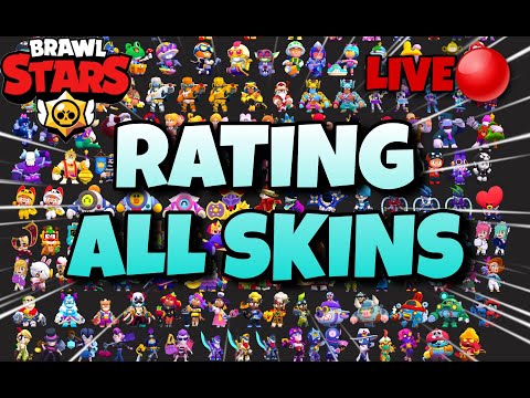 Rating EVERY SKIN in Brawl stars LIVE!!!