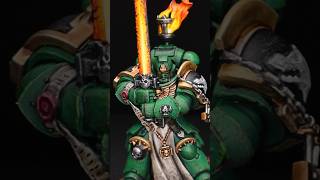I painted a Salamander for my firefighter friend. #warhammer40k