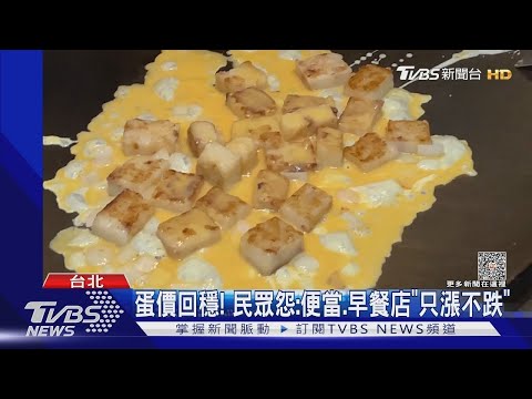 蛋價回穩！民眾怨：便當、早餐店「隻漲不跌」