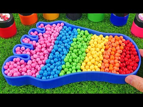 Satisfying Video l How to make Feet into Mixing Cnady Cutting ASMR l RainbowToyTocToc