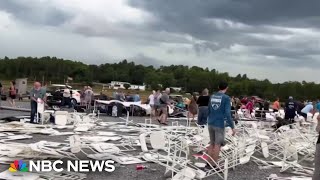 YouTube video thumbnail: 1 Killed, Others Injured in Virginia Church Tent Collapse Amid High Winds