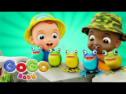 Five Little Speckled Frogs 🐸 | GoGo Baby Nursery Rhymes & Kids Songs