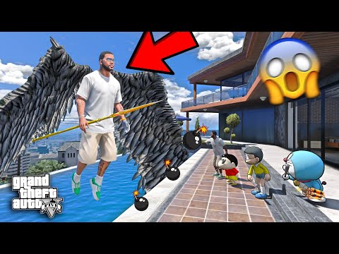 GTA 5: Evil Franklin vs Franklin Try to Kill Shinchan & Doraemon in Gta5