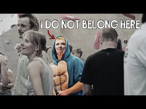 I competed disguised as another pro climber