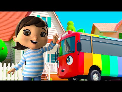 🍅Learning Vegetables With 10 Little Bus | Learning Songs for Kids 🎶 | Sing Along Nursery Rhymes