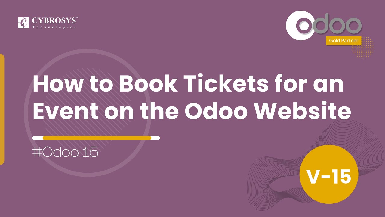 How to book tickets for an event on the Odoo website | Odoo Tutorials | 17.05.2022

This video discusses how to book tickets for an event on the Odoo website. Video Contents 00:00 Introduction 00:40 Go to website ...