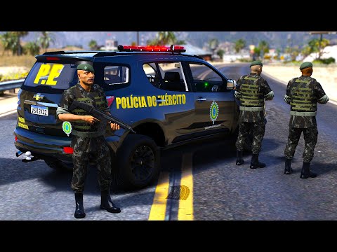 TENTOU FUGIR DA BLITZ! ABORDAGEM do EXÉRCITO | GTA 5 POLICIAL