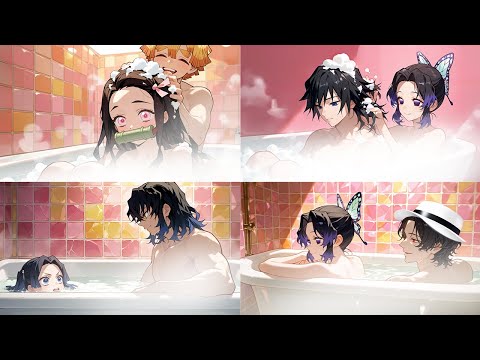義勇さんの髪を洗ってあげるしのぶさん【鬼滅の刃】【コマ撮り】【ねんどろいど】