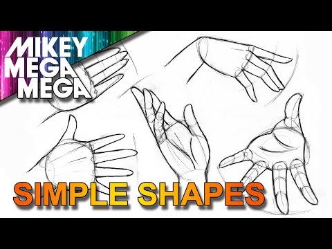 How To Draw HANDS - EASY SIMPLE BASIC SHAPES IN ANIME...