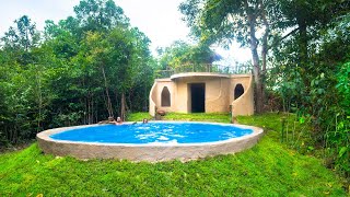 Building The Most Amazing  Bamboo Home Villa with Around Swimming by Ancient Skills [Full Video]
