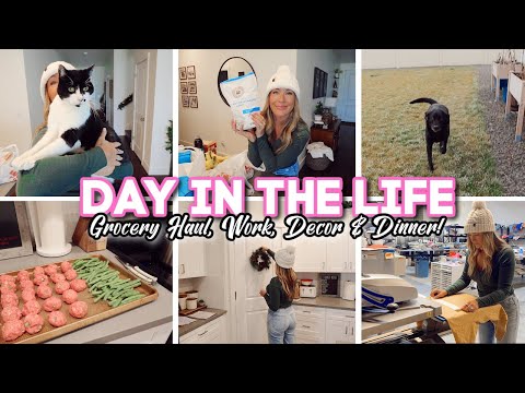 Grocery Haul, Work, Decor & Dinner // DAY IN THE LIFE VLOG!