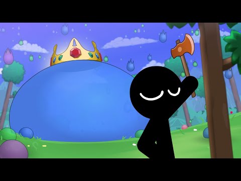 Stickman vs King Slime - Terraria Animation