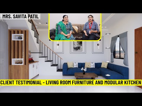 Client testimonial - Living room furniture and modular kitchen