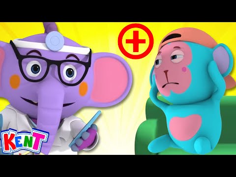 Five Crazy Monkey + Kids Songs And  Nursery Rhymes | Kent The Elephant