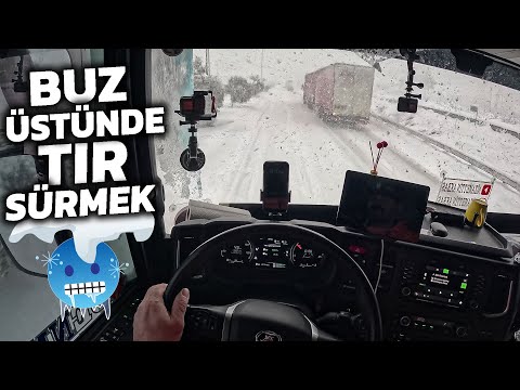 KAR KARADENİZİ ÇOK FENA VURDU / YOLLAR KİLİT / BUZ ÜSTÜNDE TIR SÜRMEK...!