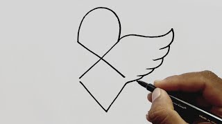 Easy Flying Parrot Drawing From Letter XV | Easy Drawing Pictures- You Can Try l Parrot Art