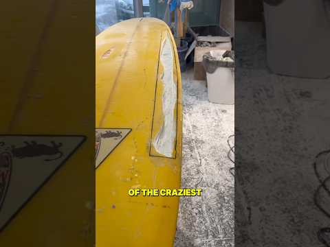 Biggest Surf Rail Repair Ever ! #dingrepair #diy #shorts #surf #educational