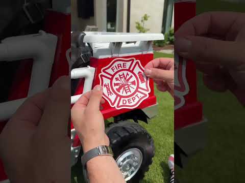 Dad builds fire truck for daughters birthday🚒😍😱