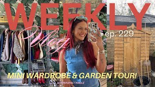 a mini WARDROBE & garden tour! my dahlias, fish & I finally have a shed! weekly vlog 229