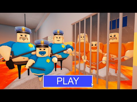 PRISONER FAMILY Vs COP FAMILY in BARRY'S PRISON RUN! ! WHO WILL WIN? #roblox #obby