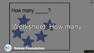Worksheet: How many