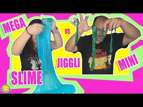 GIANT Slime JIGGLY vs MINI Slime Jiggly | Como hacer slimes bailongos Momentos Divertidos